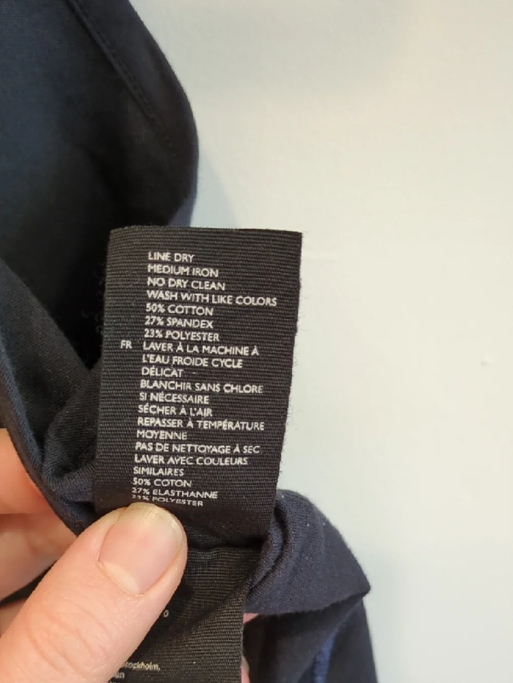 COS Navy Black Minimalist Tank Swing Dress Size Large Basic Normcore Capsule - Picture 7 of 8